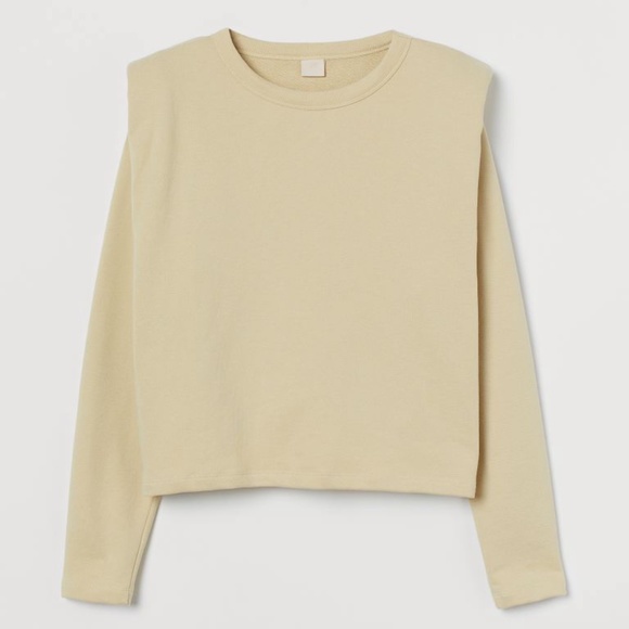 H&M - Shoulder-pad Sweatshirt - Picture 1 of 7